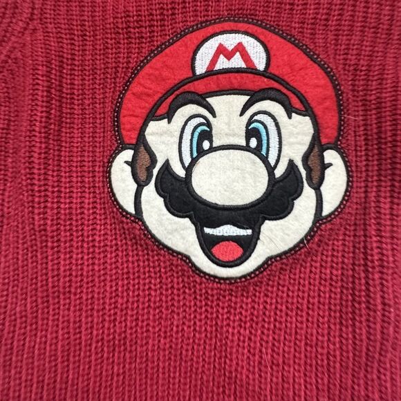 Super Mario Sweater Boys 4 Crewneck Pullover Nintendo Kids Gamer 2010s - Picture 2 of 8